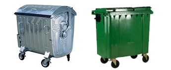 Metal bins